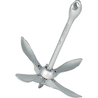 Plastimo Folding Grapnel Anchor with Spoon Flukes