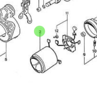 Nanni Diesel 970497302 - Starter Motor Stator for 2.60HE and 3.75HE and 3.90HE Engines