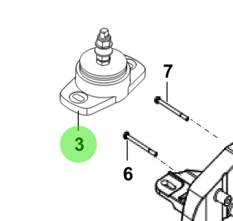 Bukh 00940-BS155 - PTO Engine Mount Insulator for S270J Engines