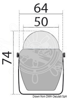 Osculati 25.170.02 - Finder Compass 2" With Bracket White/Blue