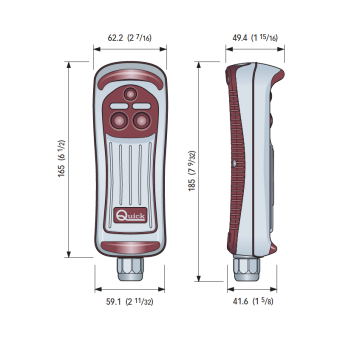 Quick FPHRC1002000C00 - Hand-Held Remote Control HRC 1002 - 2 Channel - Without LED
