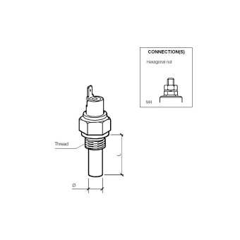 VDO 232-011-005-003D - Temperature Switch 90°C - M10