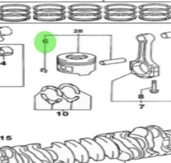 Nanni Diesel 970312612 - Snap Ring for Crankshaft and Piston Assembly