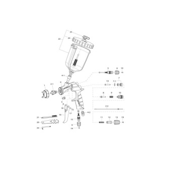 Iwata WS400 Evo Clear Gun + 600ml Cup - 1.4 Nozzle