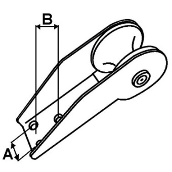 Euromarine Stainless Steel Bow Roller - 195x56mm