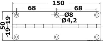 Osculati 38.997.01 - Short Piano Hinge