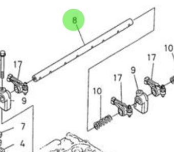 Nanni Diesel 970312994 - Rocker Arm Shaft for N4 Series Engines