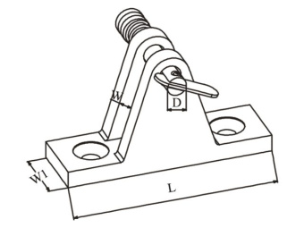 Talamex Deckmount Stainless Steel 90° With Dropnose Pin