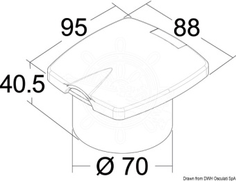 Osculati 15.160.50 - New Edge Chromed Shower Box Stainless Steel Hose 2.5 m