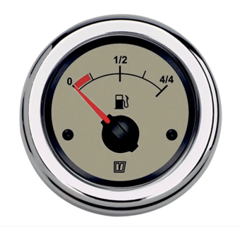 Vetus FUELN - Fuel Level Gauge, Cream, 12/24V, Cut-out Size Ø 52 mm (excl. Sensor)
