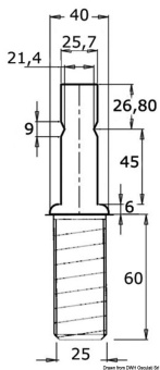 Osculati 41.173.31 - Stanchion Base to Be Glued 30 x 2 mm