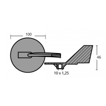 Tecnoseal Zinc Fin For Yamaha Engine 150/225 HP 2/4T