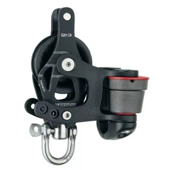 Harken 6236 - 45mm Aluminum Element Block Swivel, Becket, Cam Cleat