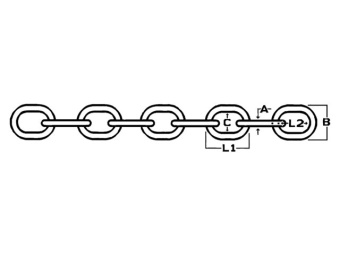 Talamex Galvanised Chain Short Link Grade 30 (G30) 6 mm 100 m