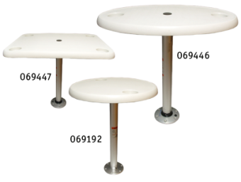 Allpa Table Top Set 'Palm' (450x390mm) With Pedestal (H=685mm) And Base