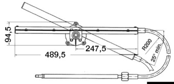 Ultraflex T86 Straight Line Steering System + Cable 19 ft - Osculati 45.059.19