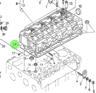 Nanni Diesel 970310406 - Cylinder Head Gasket for 4.195HE and N4.40 Engines