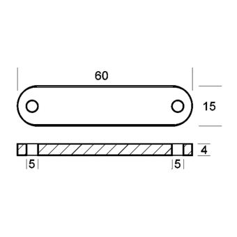 E. Polipodio Zinc Straight Plate Ref. 9005655