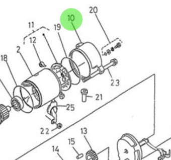 Nanni Diesel 970313092 - Starter Motor End Frame for N4 Series Engines