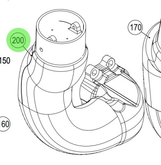 Steyr 2178886-2 - Dual Stage Coupler Exhaust Pipe Assembly