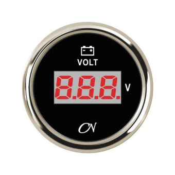 Voltmeter Digital - Black Dial, Chromium Bezel, 8 - 32V