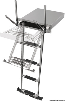 Osculati 49.569.04 - EasyUp Built-In Telescopic Ladder With Handles