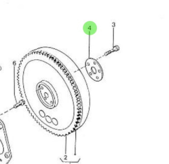 Nanni Diesel 970141706 - Flywheel Washer for 2.40HE Engines