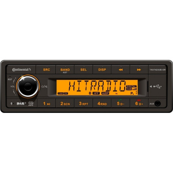 VDO TRD7422U-OR - Continental 24V DAB+ Radio RDS USB MP3 WMA Bluetooth Orange Backlight