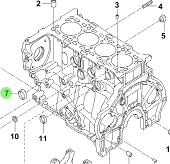 Bukh 15734-35000 - Sealing Cap for R210J Cylinder Blocks