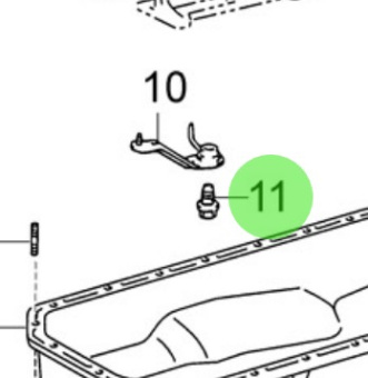 Nanni Diesel 970312070 - Oil Check Valve Sub-Assembly for Oil Pan