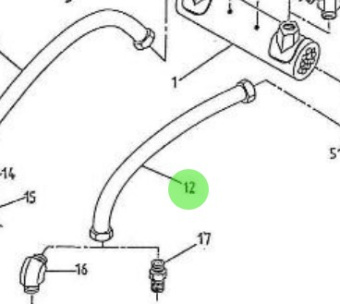 Nanni Diesel 51819003 - Gearbox Hose for 5.250TDI Engines