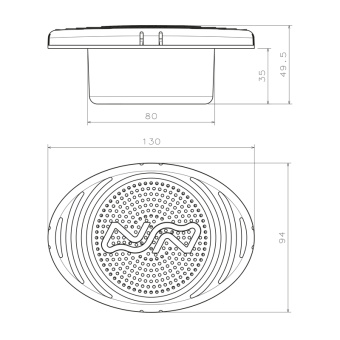 Nuova Rade 74305 - Flush Mount Electric Horn, 12V 1.5A