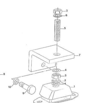 Nanni Diesel 970301704 - Front Engine Mount Support for 4.190HE Series Engines