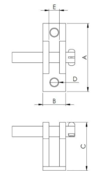 Hollex Deck Hinge 90°