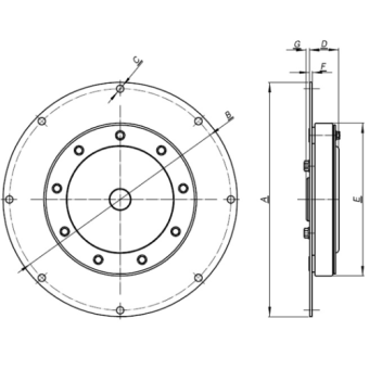 PSM 120 Dual Stage Steel Damper Plate, Ø352,4mm, 26 Teeth, SAE 11-1/2''