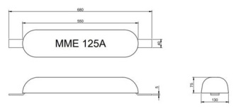 MME Hull/Rudder Anode Aluminium MME125A