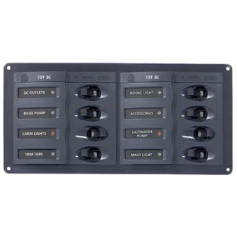 BEP Marine 901H - DC Panel - 8-Way - Horizontal 12V