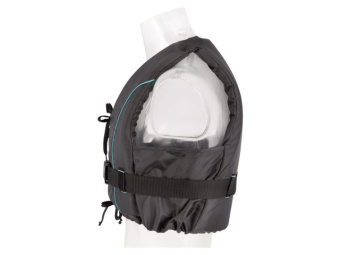 Besto 20413216 - Buoyancy Aid Dinghy Zipper All Black/Aqua Striping XXL 50N