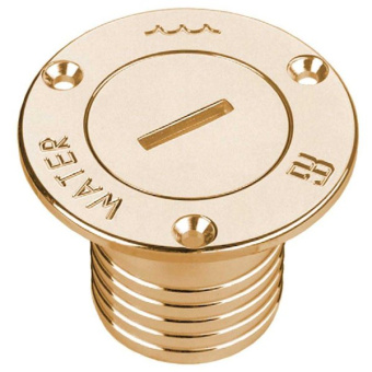 Guidi Water Deck Fillers with Hose Connector, Polished Brass, 1 1/2" BSPP