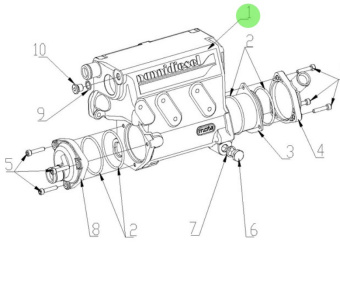 Nanni Diesel 970313732 - Heat Exchanger Housing for N3.21 Engines