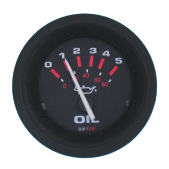 Veethree 62155E Amega Oil Pressure Gauge 0-5Bar