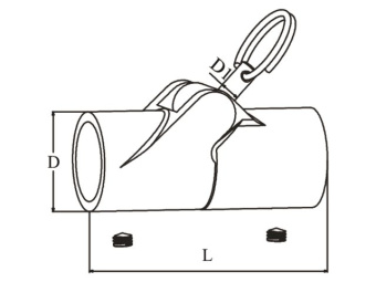 Talamex Tube Joint Stainless Steel Hinged 25mm