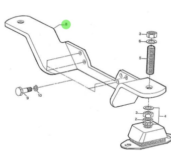 Nanni Diesel 970302659 - Front Engine Mount Support for 5.280HE Engines