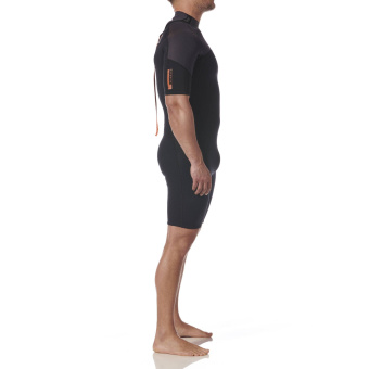 Plastimo P203694 - Essential 3/2mm Neoprene Shorty Wetsuit Men's Black/Solar Size M
