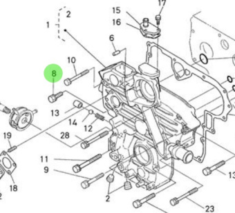Nanni Diesel 970310499 - Bolt for Timing Gear Case and Intake Manifold
