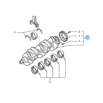 Vetus VFP01710 - Crankshaft for VF5.220 & VF5.250