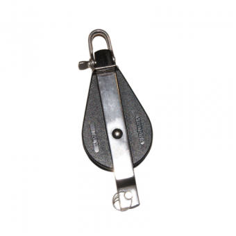 Viadana Wind Speed Ball Bearing Single Grooved Block with Universal Fixed or Swivel Attachment for Rope up to 8-12 mm