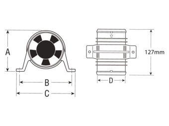 Attwood Ventilator Inline 100mm