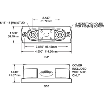Blue Sea ANL Fuse Block 4 Terminal
