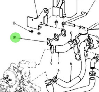 Nanni Diesel 970304111 - Heat Exchanger End Manifold Gasket for 3.100HE and N3.30 Engines